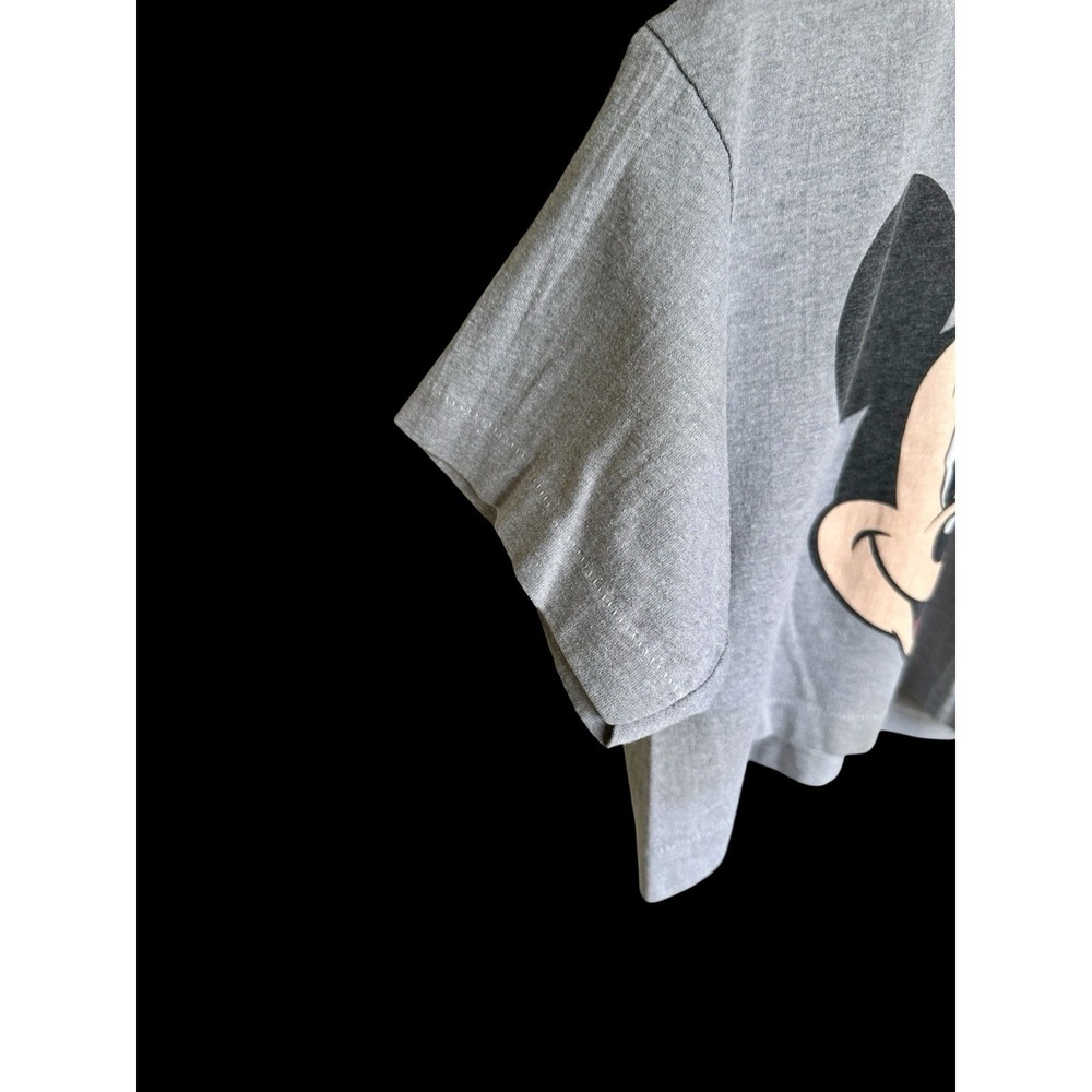 Vintage 80s Disney Mickey Mouse Cropped T Shirt Women's Med Single Stitch *flaw - Picture 4 of 11